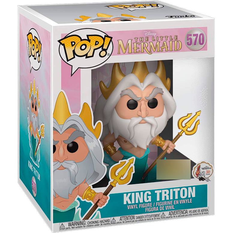 Funko POP King Triton 570 (Super Sized 15cm) - The Little Mermaid - Disney Exclusivo