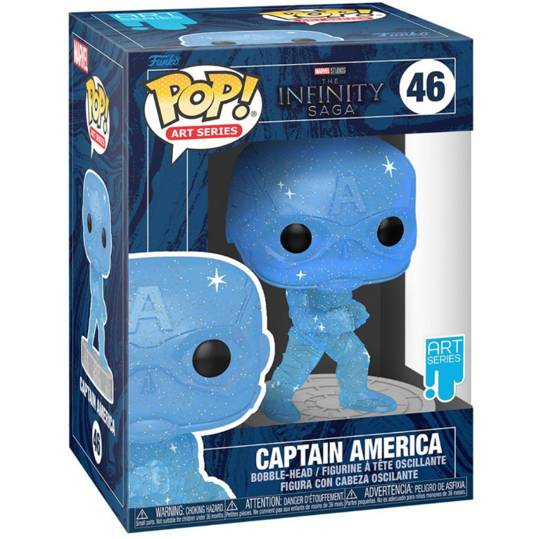 Funko POP Captain America 46 - Art Series Azul - The Infinity Saga