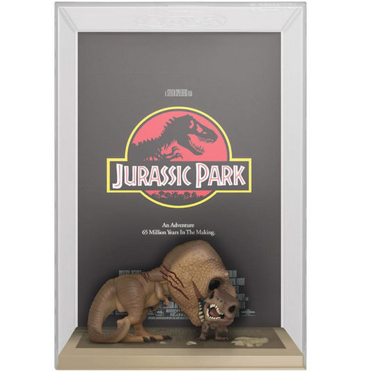 Funko POP Tyrannosaurus Rex y Velociraptor 03 - Cartel Jurassic Park
