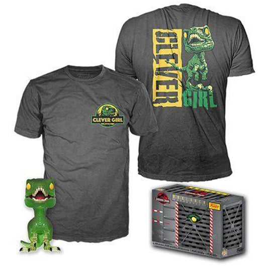 Pack Funko POP + Camiseta Velociraptor - Jurassic Park Exclusivo