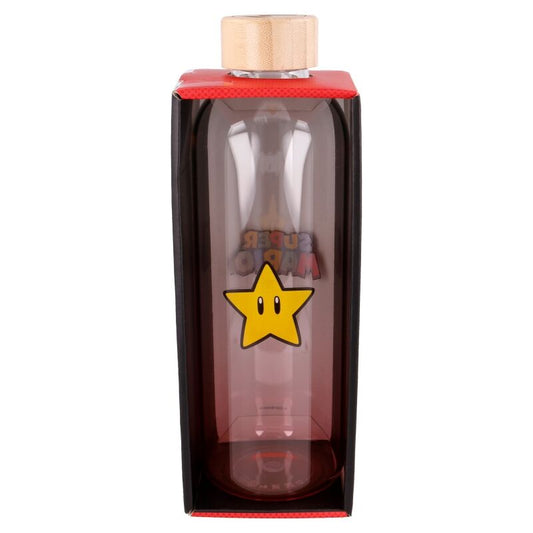 Botella Cristal Estrella Super Mario Bros - Nintendo 1030ml